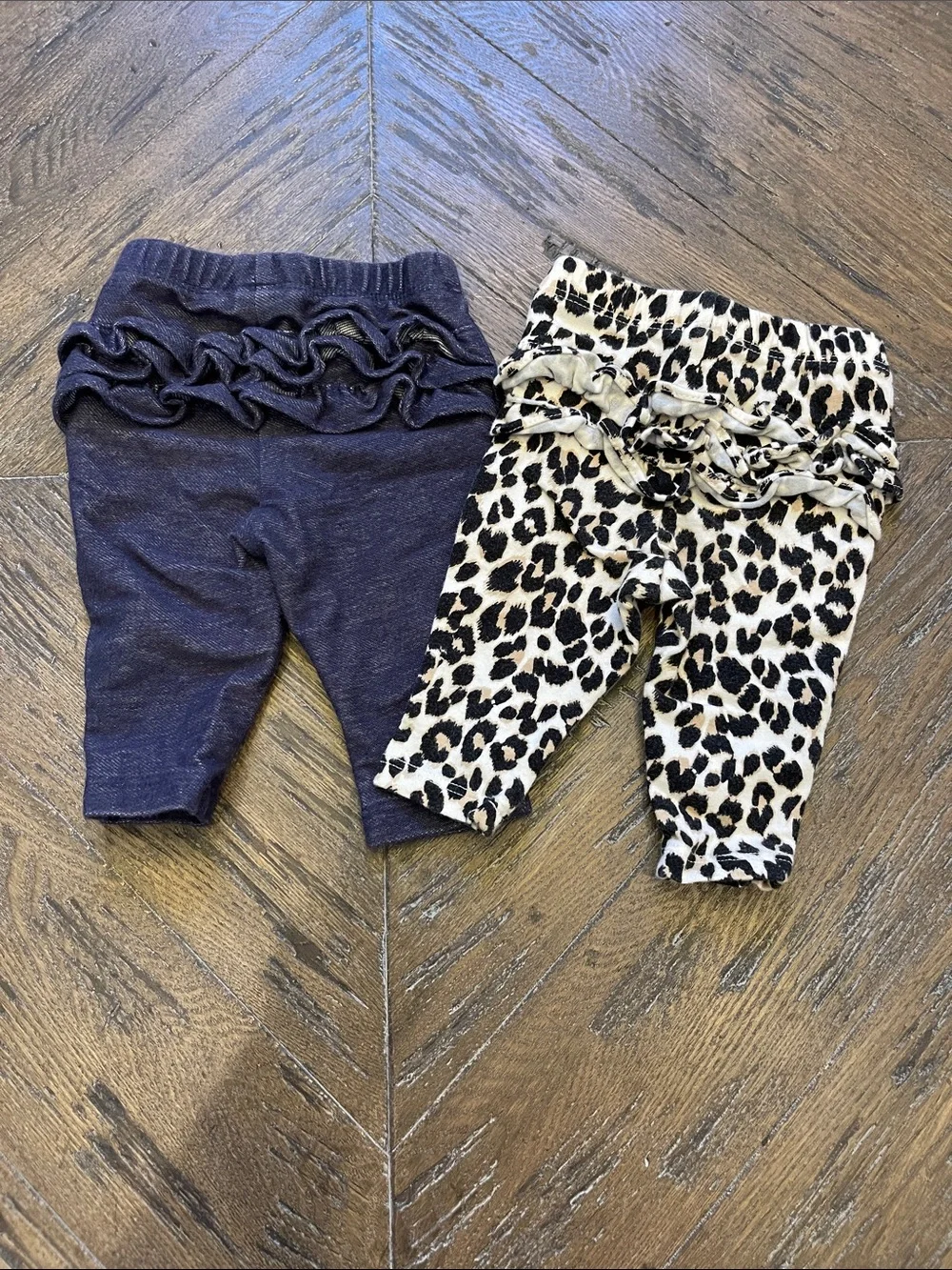 Old Navy Leopard Print and Navy Blue Toddler Leggings